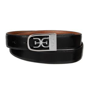 3515 Women's Clasp Logo Buckle Dress Belt, Black